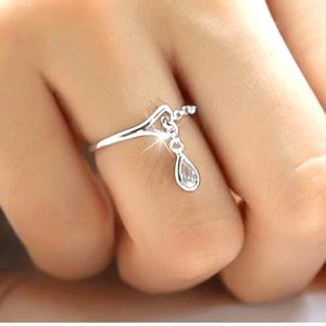 ⭐️Gorgeous S925 Silver Water Droplets Ring - adjustable amazing design. Stunning